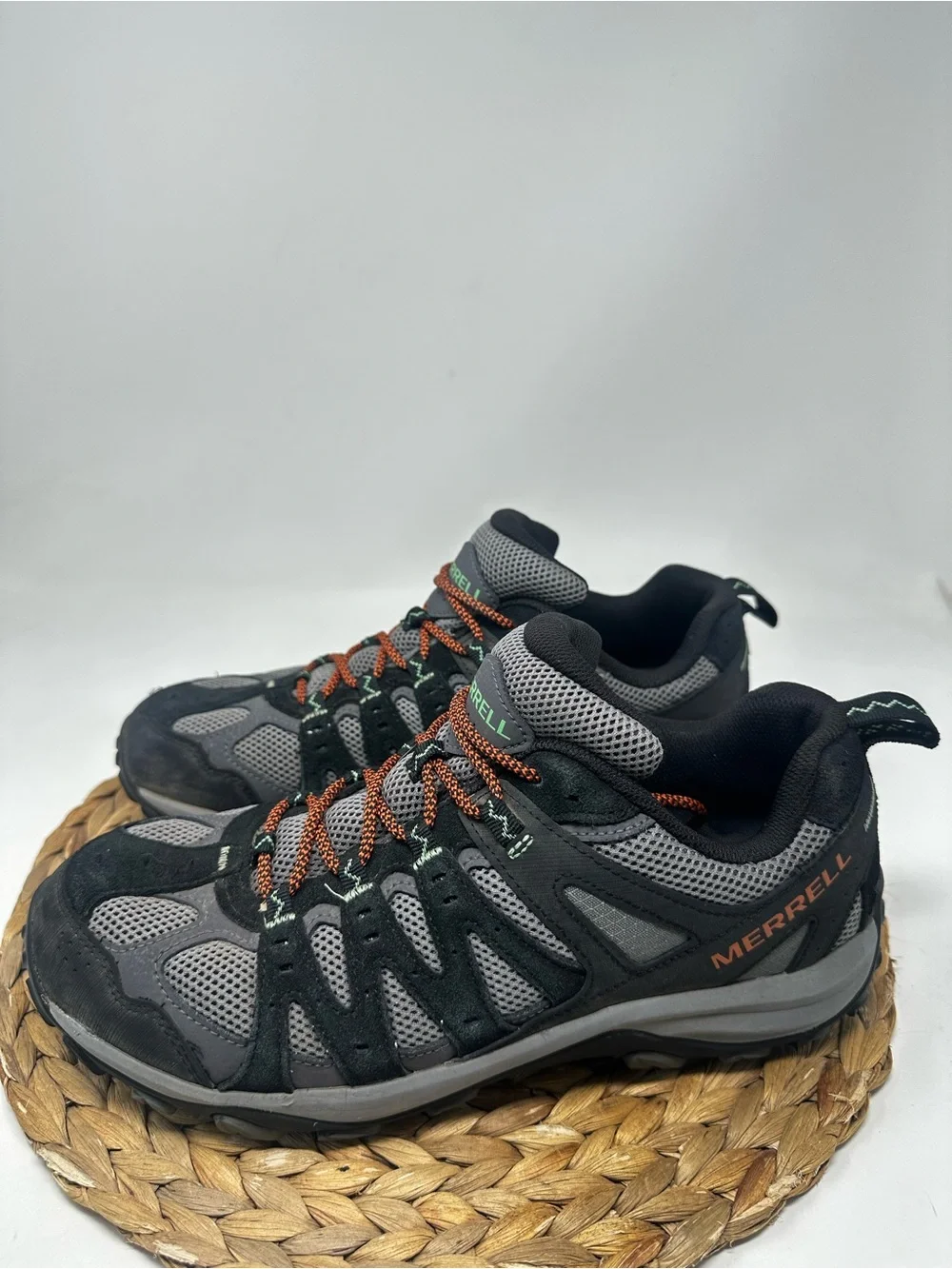 Merrell Accentor 3 Hiking Shoe Grey Black Orange Size 10 Men's